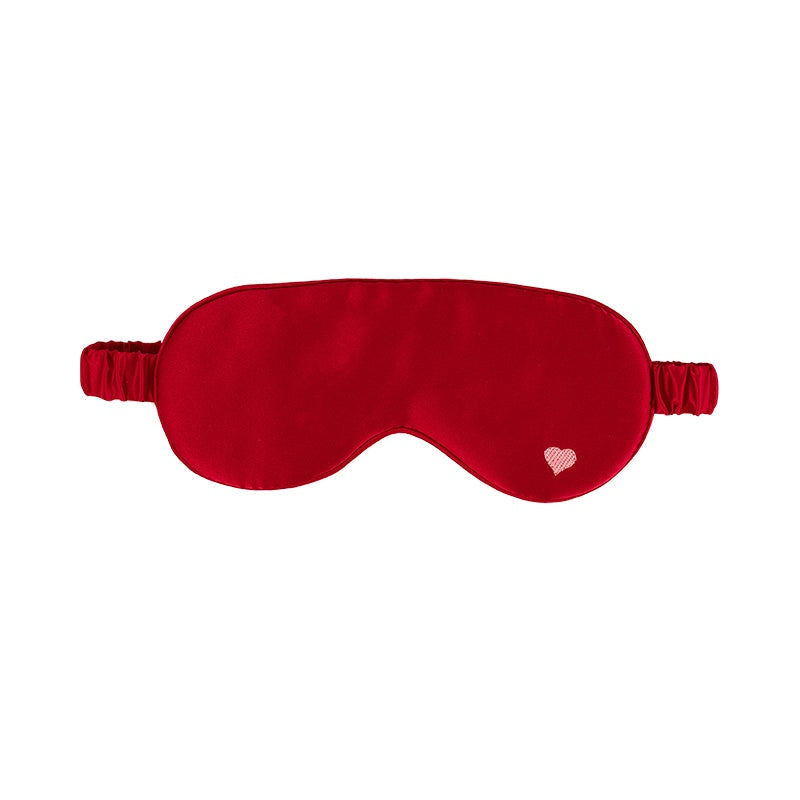 Red Sleep Mask with Heart