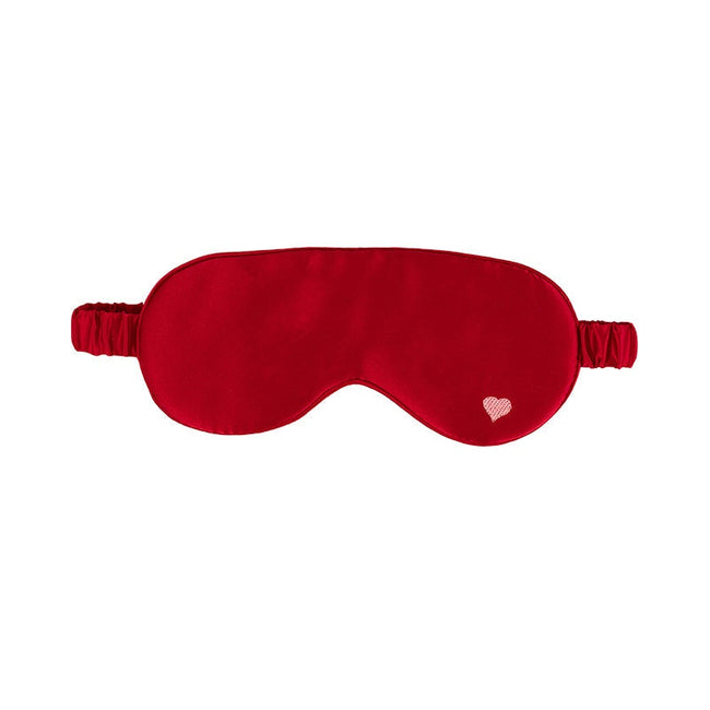 Red Sleep Mask with Heart