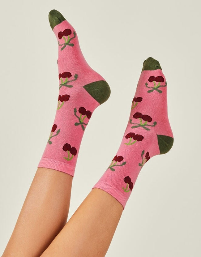 Cherry Pattern Socks