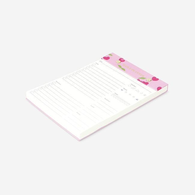 Daily Planner Notepad – Pink Cherries
