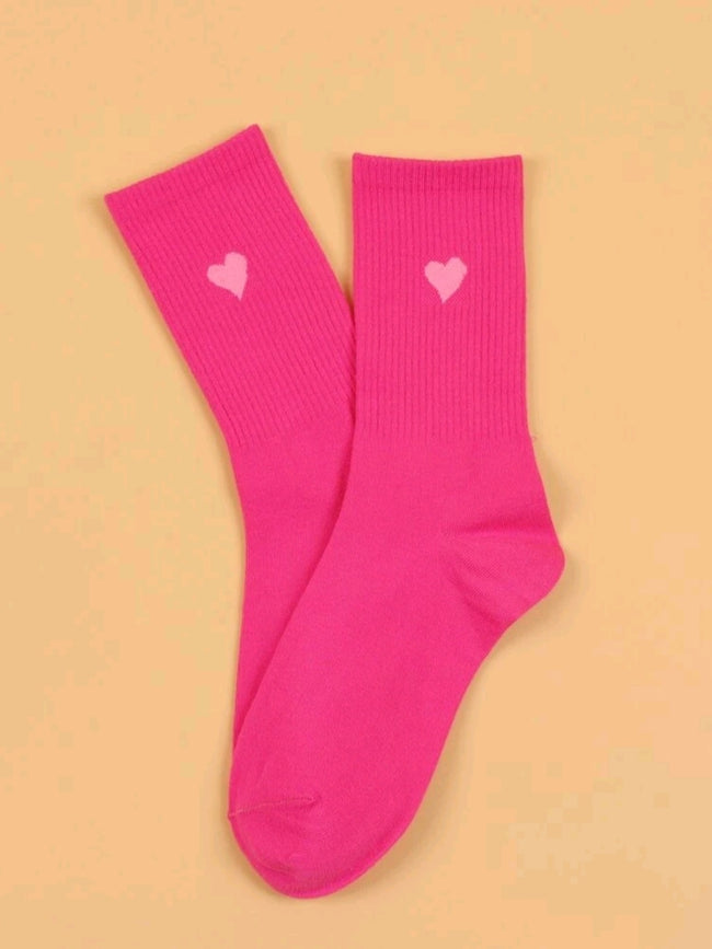 Heart Pink Socks