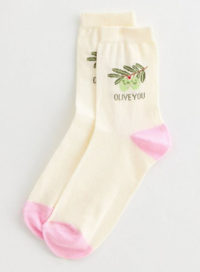 “Olive You” Socks
