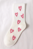 White Heart Socks