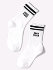 White “Good Vibes” Socks