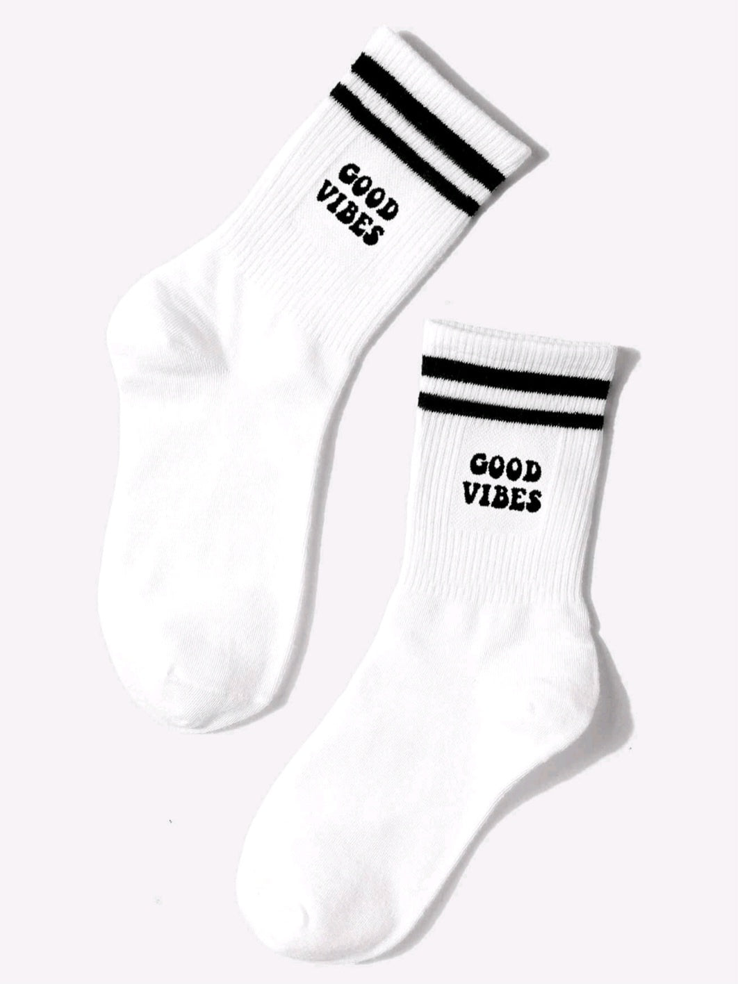 White “Good Vibes” Socks
