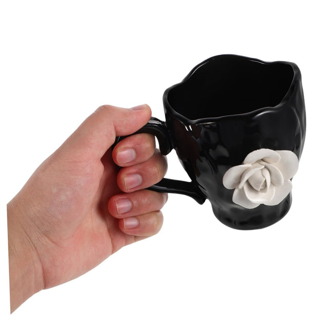Black Rose Ceramic Mug