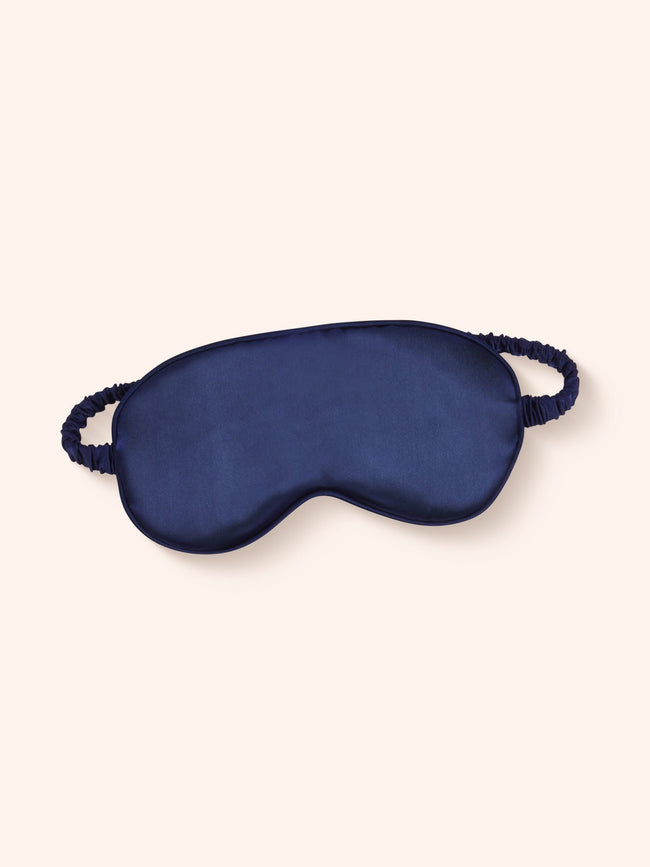 Satin Navy Blue Eye Mask