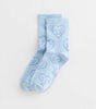 Blue Happy Heart Socks