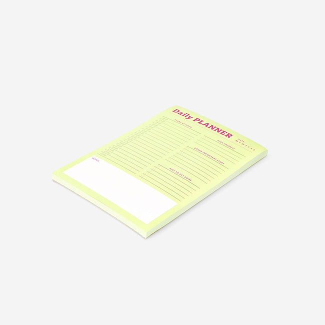 “Daily Planner” Lime Green Pad